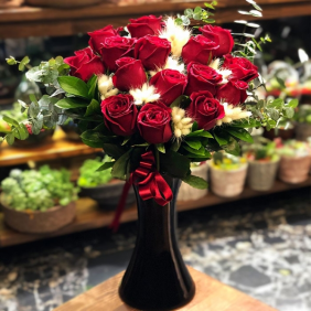 Ankara Çiçek Siparişi Black Glass Soft Rose