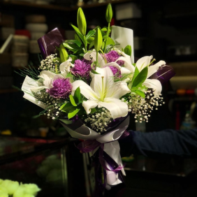  Çankaya Çiçekçiler lilac Lily Bouquet - Lilyum Buketi
