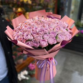  Ankara Çiçek Siparişi Lilac Roses Bouquet - 71 Lila Gül Buketi