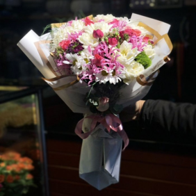  Ankara Çiçek Floral Birthday - Pembeli Buket Tasarımı